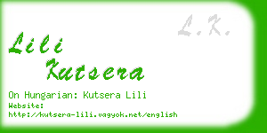 lili kutsera business card